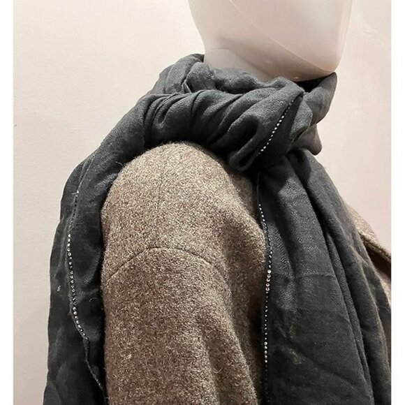 Rare, stunning MATTA NY Cashmere Pashmina scarf/wrap, crystal trim - Picture 6 of 8